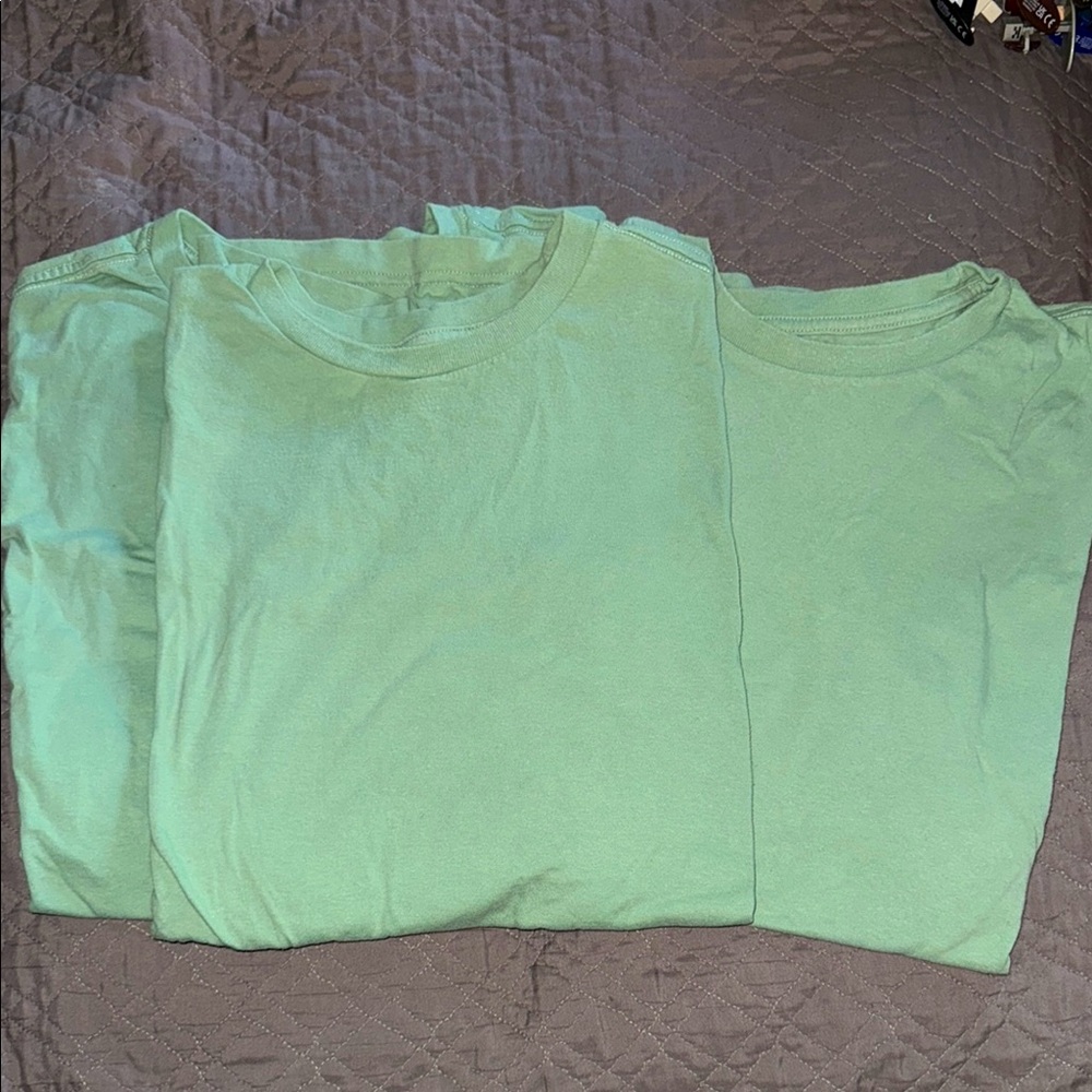 BUNDLE OF 3 WSS MEN’S ATHLETIC CLASSIC CREW NECK MINT GREEN T-SHIRTS